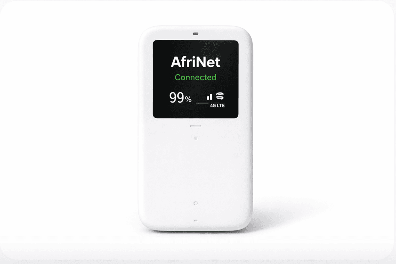 AfriNet device showing connected status